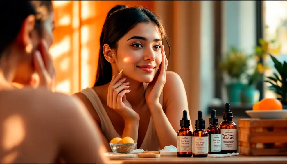Aceite Esencial de Árbol de Té para el Acné y Manchas en la Piel